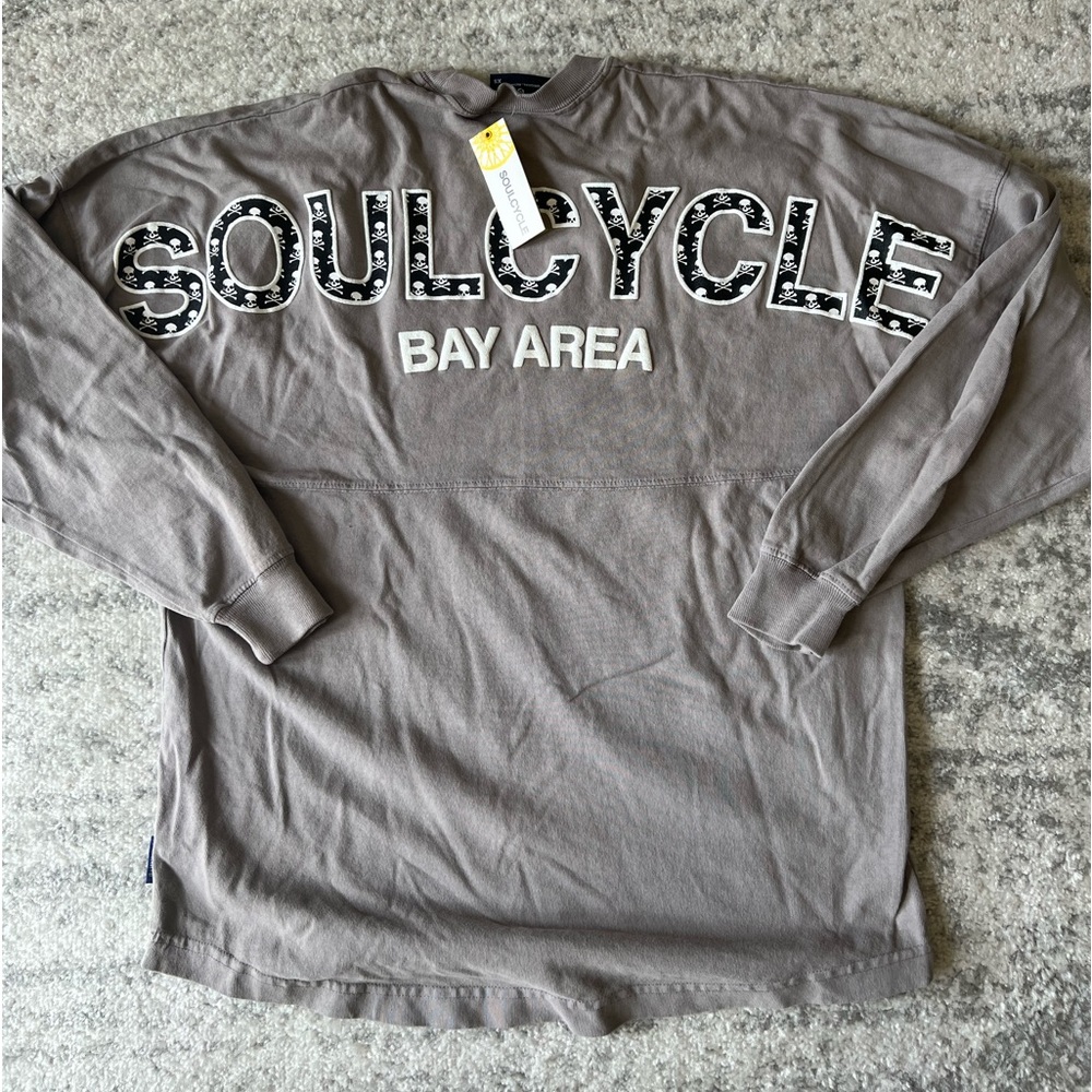 Soulcycle oversized long sleeve - loose fit XS - gray - NWT